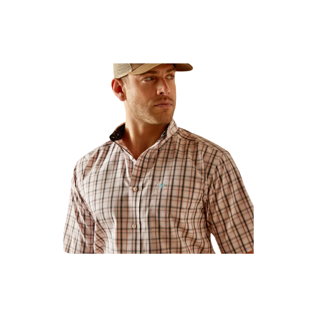 Ariat Men's Wrinkle Free Sage Classic Fit Pink Shirt
