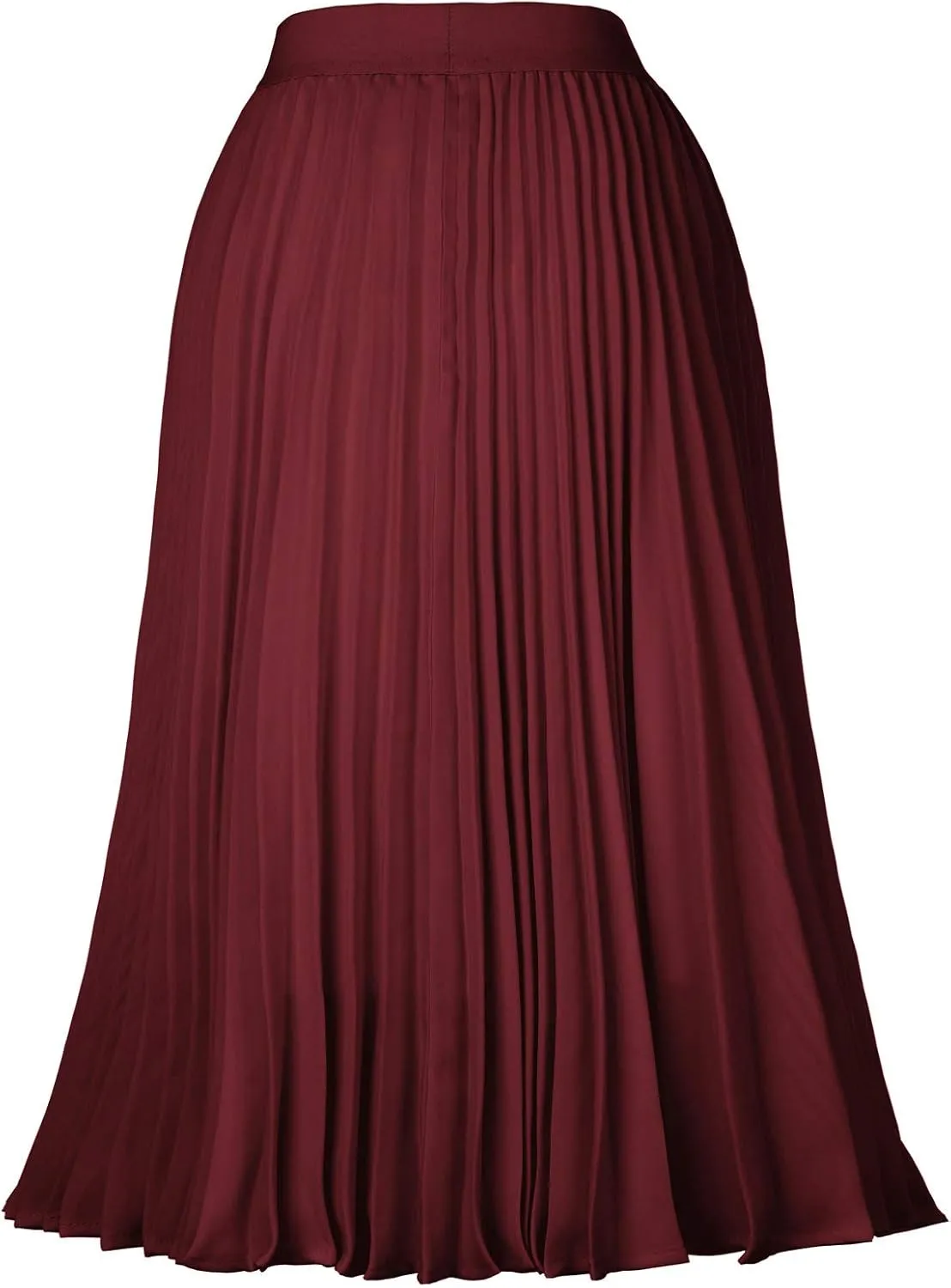 Kate Kasin Women's High Waist Pleated A-Line Swing Skirt KK659