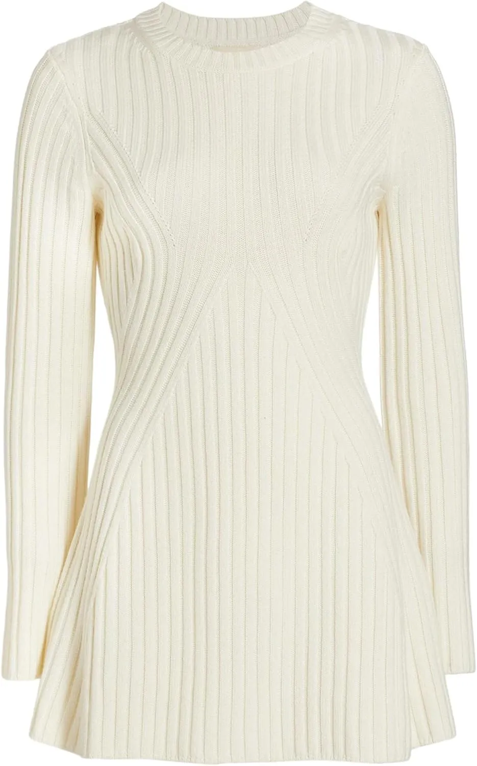Ugerlov Women's 2024 Trendy Fall Long Sleeve Sweater Dress Round Neck Pullover Sweater Ribbed Knit Mini Dress