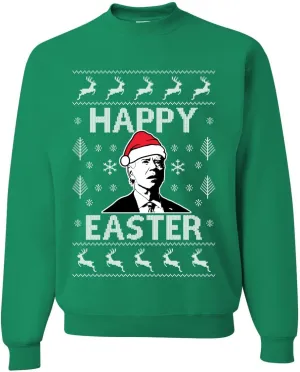 Wild Bobby Merry Easter Funny Joe Biden Holiday Ugly Christmas Sweater Unisex Crewneck Sweatshirt