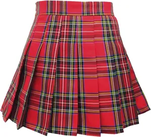 Women's High Waist A-Line Pleated Mini Skirt Short Tennis Skirt